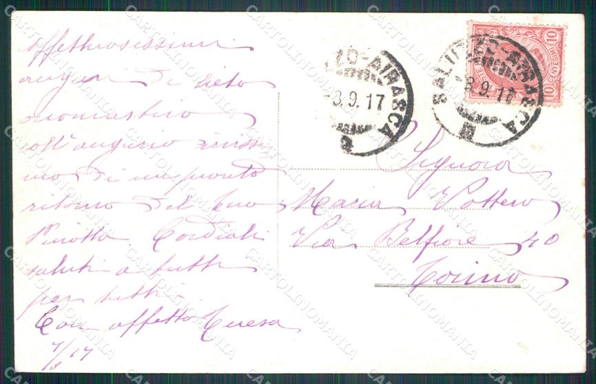 Torino Villafranca Piemonte Piazza della Maddalena cartolina MT5086 – retro