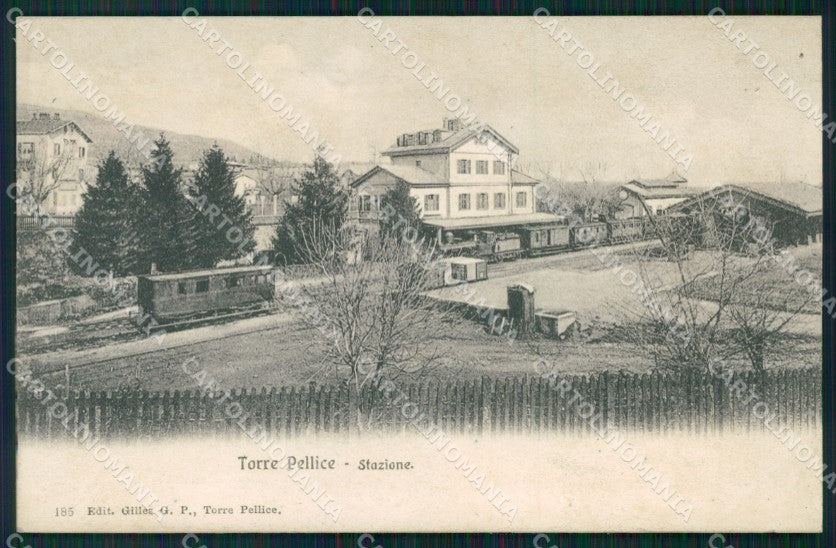 Torino Torre Pellice Stazione Treno SCOLLATA cartolina MT5101 – fronte