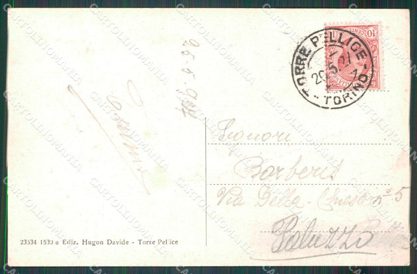 Torino Torre Pellice Fonte Blancio PIEGA cartolina MT5106 – retro