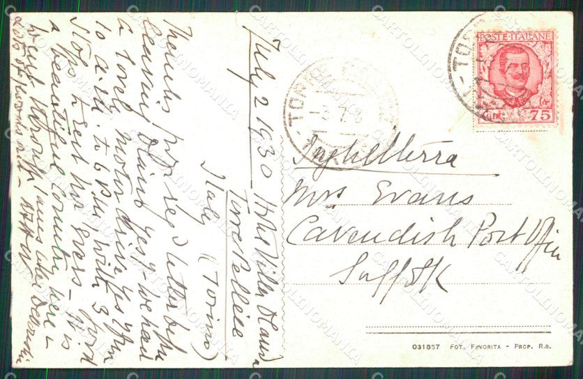 Torino Torre Pellice Villa Olanda STRAPPINO cartolina MT5111 – retro