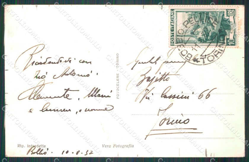 Torino Bobbio Pellice Albergo Pensione Flora Foto cartolina MT5122 – retro