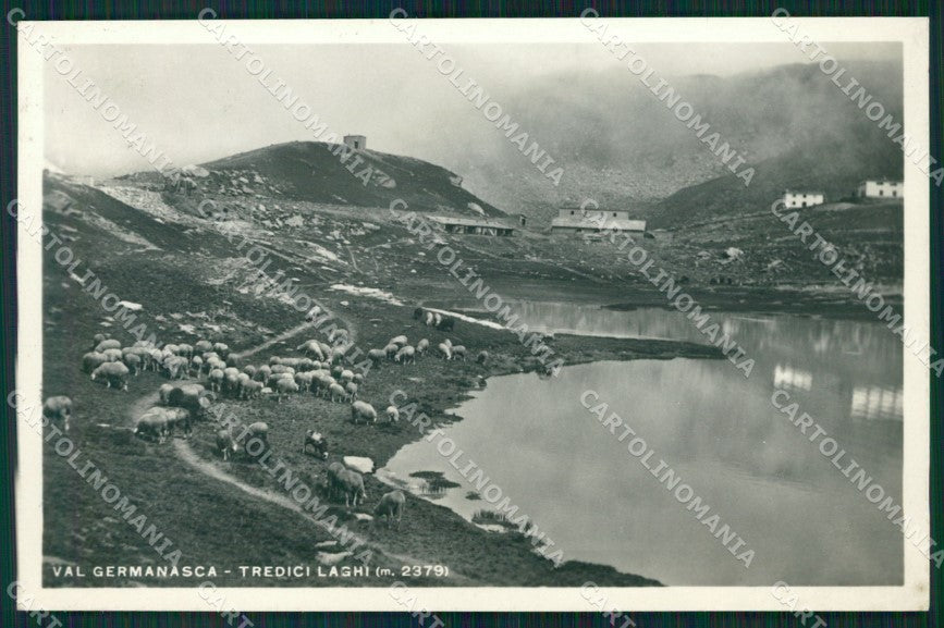 Torino Prali Val Germanasca Tredici Laghi Gregge Foto cartolina MT5150 – fronte
