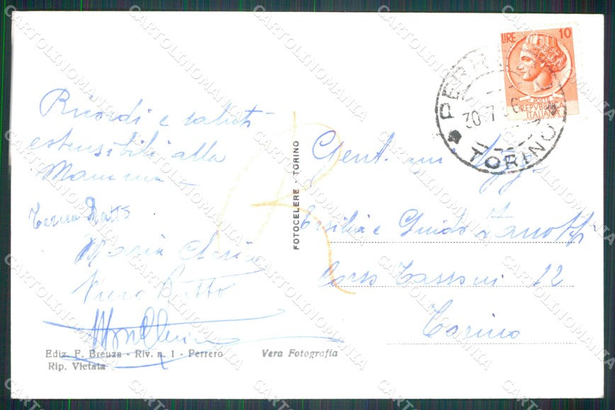 Torino Prali Val Germanasca Tredici Laghi Gregge Foto cartolina MT5150 – retro