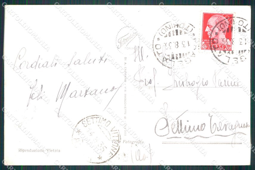 Torino Sestriere Sestrieres Colle di Nevicata Foto cartolina MT5170 – retro