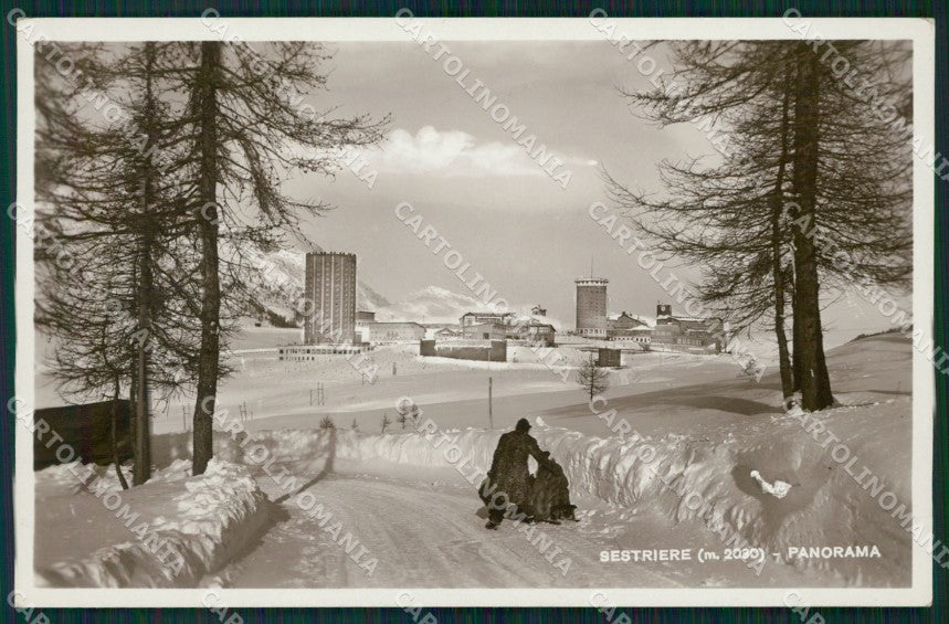 Torino Sestriere Sestrieres Nevicata Foto cartolina MT5171 – fronte