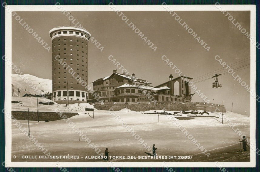 Torino Sestriere Sestrieres Nevicata Sci Funivia Foto cartolina MT5175 – fronte