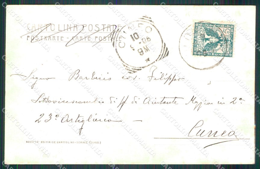 Cuneo Polonghera Castello cartolina MT5191 – retro