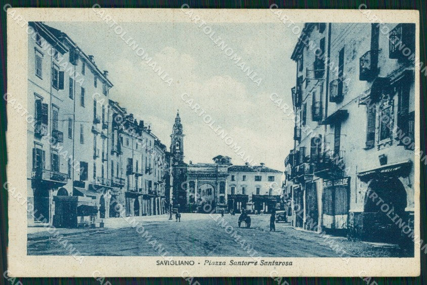 Cuneo Savigliano Piazza Santorre Santarosa cartolina MT5200 – fronte