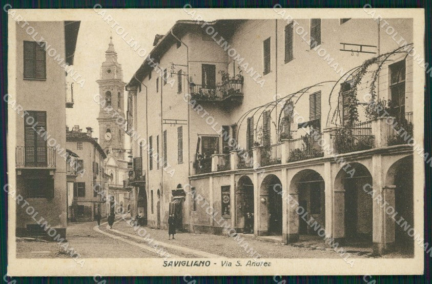 Cuneo Savigliano Via Sant'Andrea cartolina MT5202 – fronte