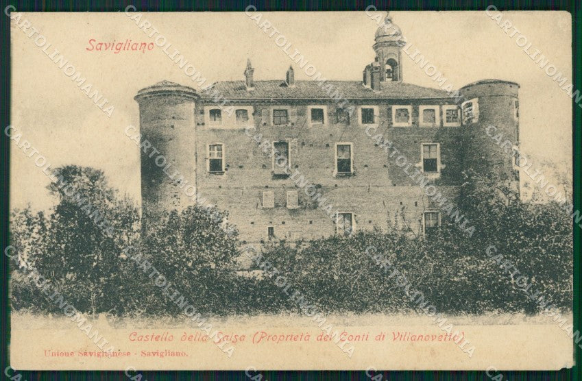 Cuneo Savigliano Castello della Salsa SCOLLATA cartolina MT5204 – fronte