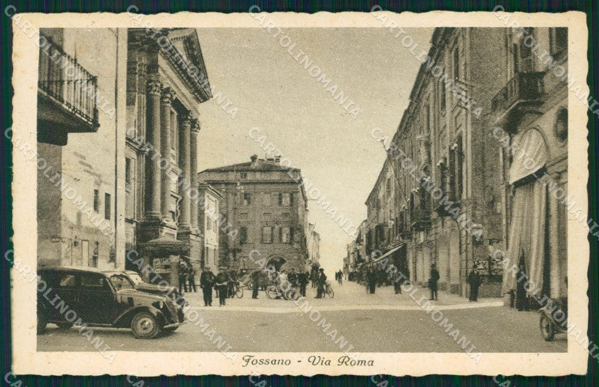 Cuneo Fossano Via Roma cartolina MT5207 – fronte