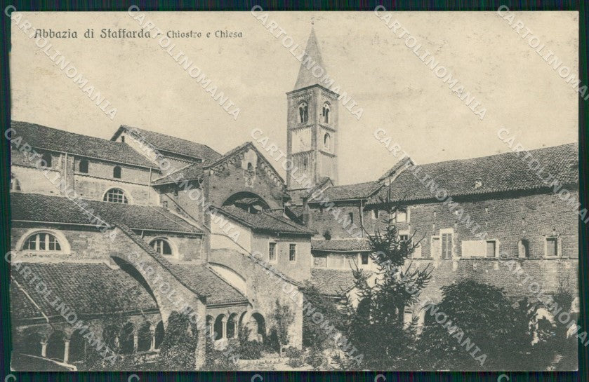 Cuneo Staffarda di Revello Abbazia cartolina MT5222 – fronte