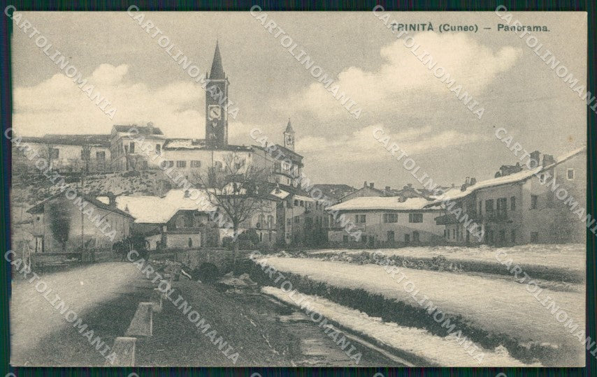 Cuneo Trinità Panorama Nevicata cartolina MT5227 – fronte
