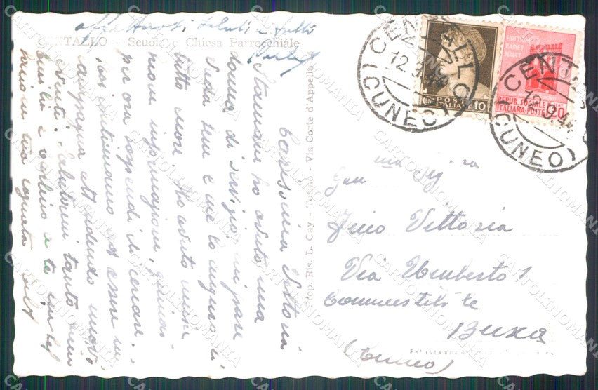 Cuneo Centallo Scuole Foto cartolina MT5230 – retro