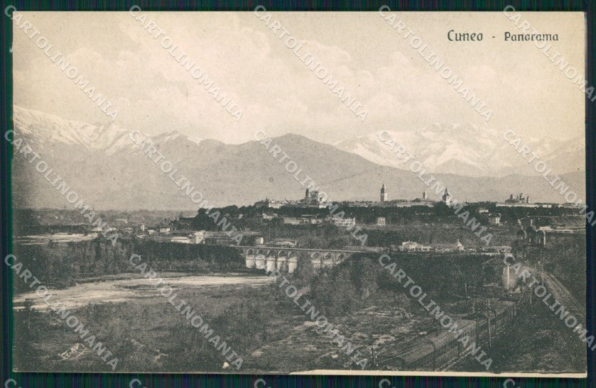Cuneo città Panorama Treno cartolina MT5250 – fronte