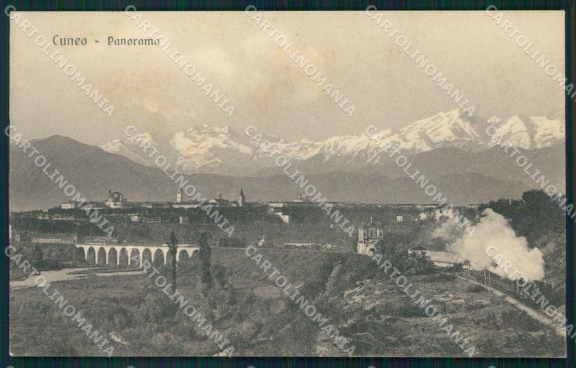 Cuneo città Panorama Treno cartolina MT5251 – fronte