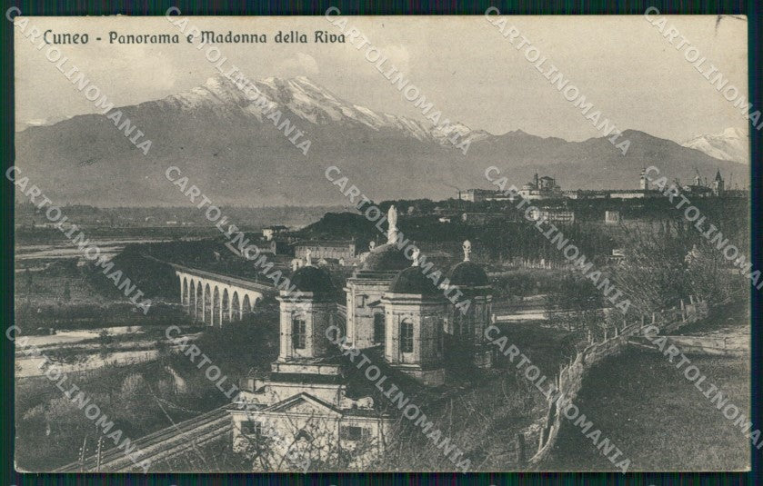 Cuneo città Madonna della Riva PIEGA cartolina MT5257 – fronte