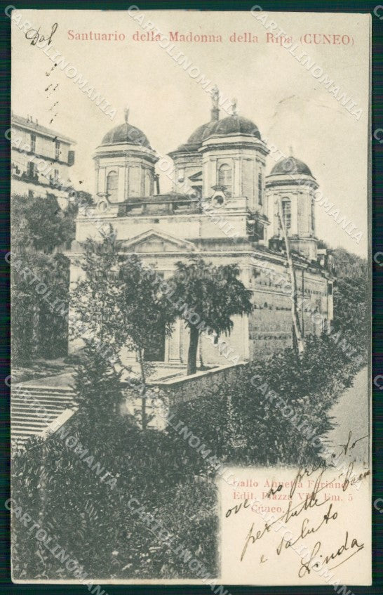 Cuneo città Santuario Madonna della Riva cartolina MT5262 – fronte