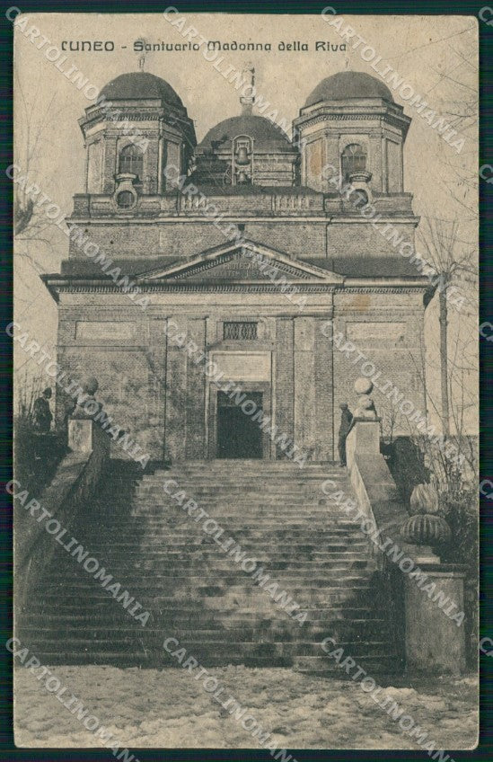 Cuneo città Santuario Madonna della Riva PIEGHINE cartolina MT5266 – fronte