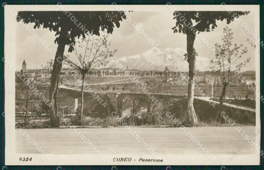 Cuneo città Panorama Foto PIEGA cartolina MT5269 – fronte