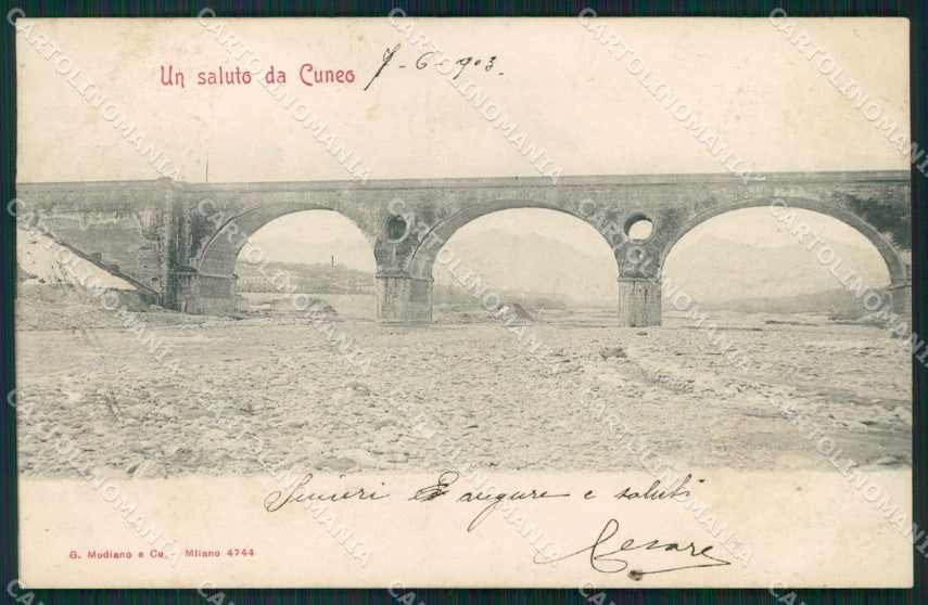 Cuneo città SCOLLATA cartolina MT5272 – fronte