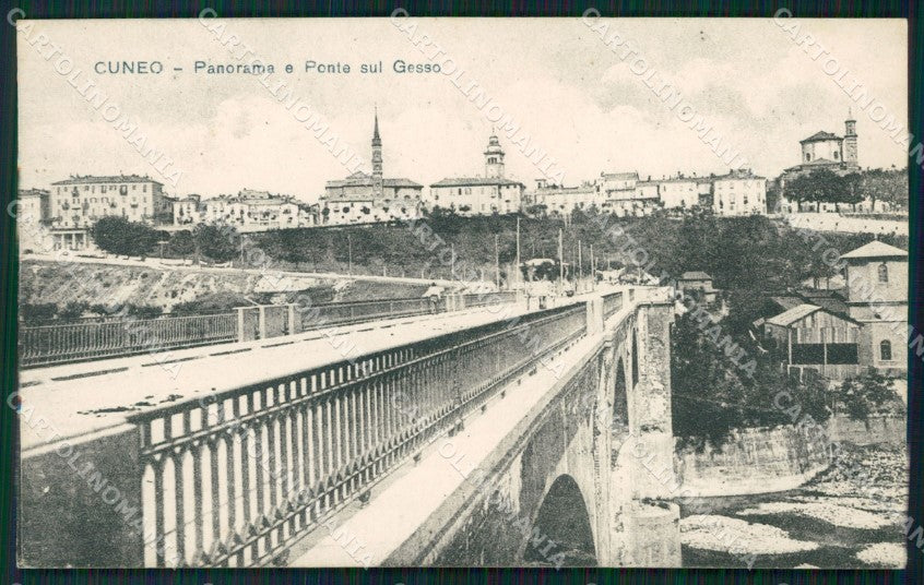 Cuneo città Panorama dal Ponte Gesso cartolina MT5278 – fronte