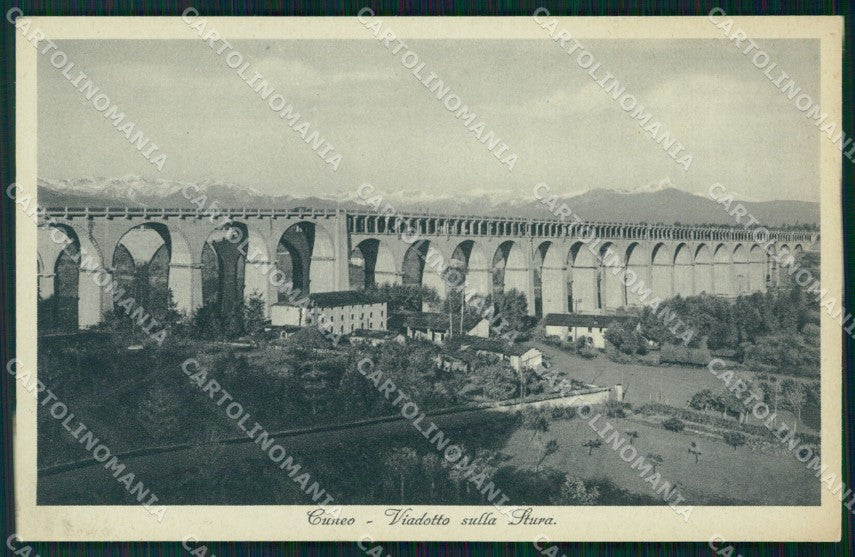 Cuneo città Viadotto sulla Stura cartolina MT5289 – fronte