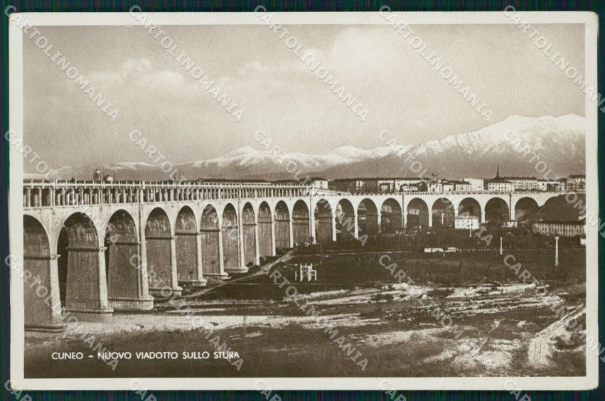 Cuneo città Viadotto sulla Stura Foto cartolina MT5290 – fronte