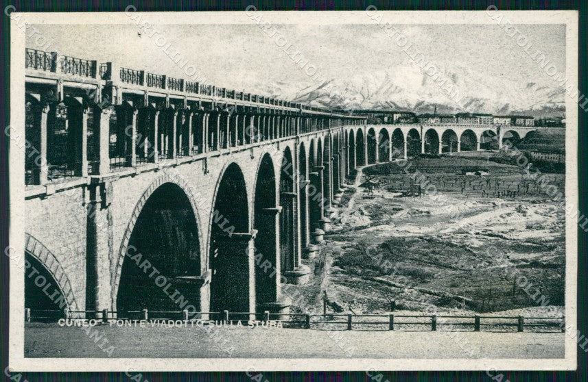 Cuneo città Viadotto sulla Stura Foto cartolina MT5292 – fronte