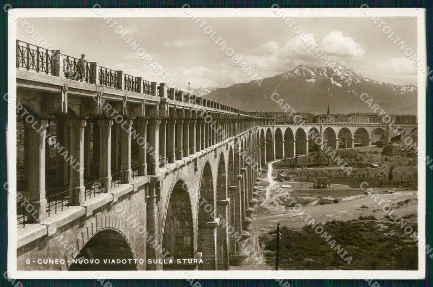 Cuneo città Viadotto sulla Stura Foto cartolina MT5293 – fronte