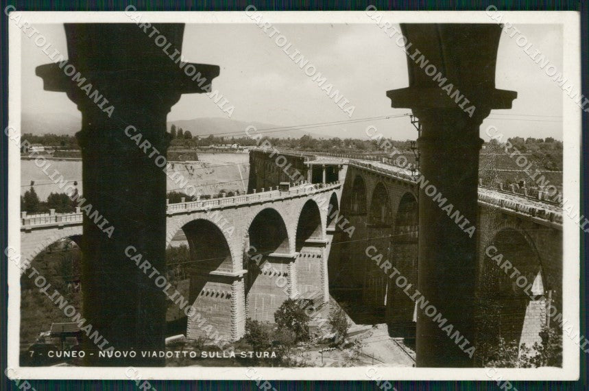 Cuneo città Viadotto sulla Stura Foto cartolina MT5297 – fronte