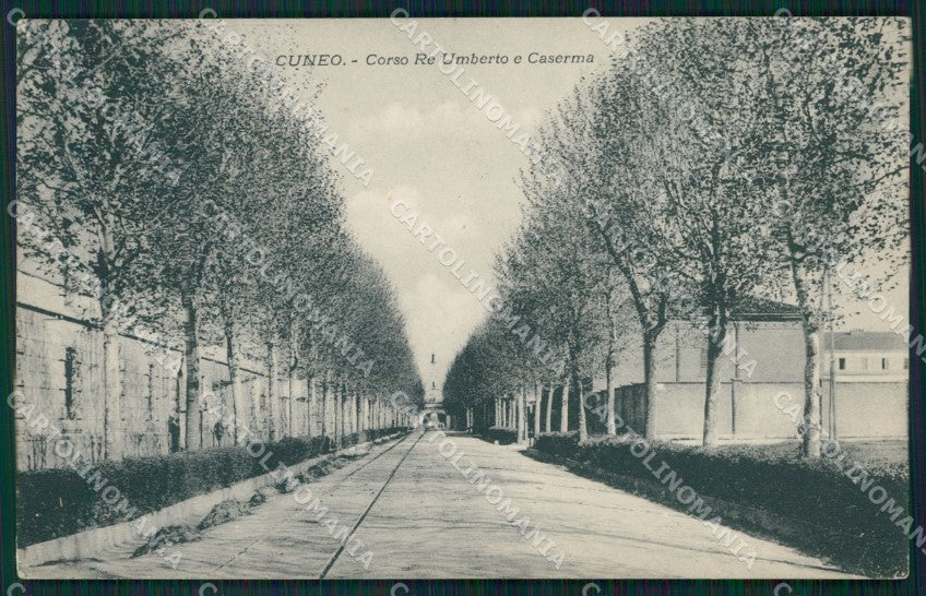 Cuneo Città Corso Re Umberto Caserma cartolina MT5303 – fronte