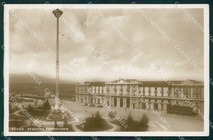 Cuneo Città Stazione Ferroviaria Foto cartolina MT5333 – fronte