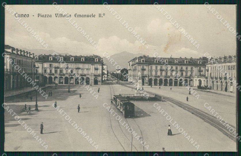 Cuneo Città Piazza Vittorio Emanuele II Tram cartolina MT5346 – fronte