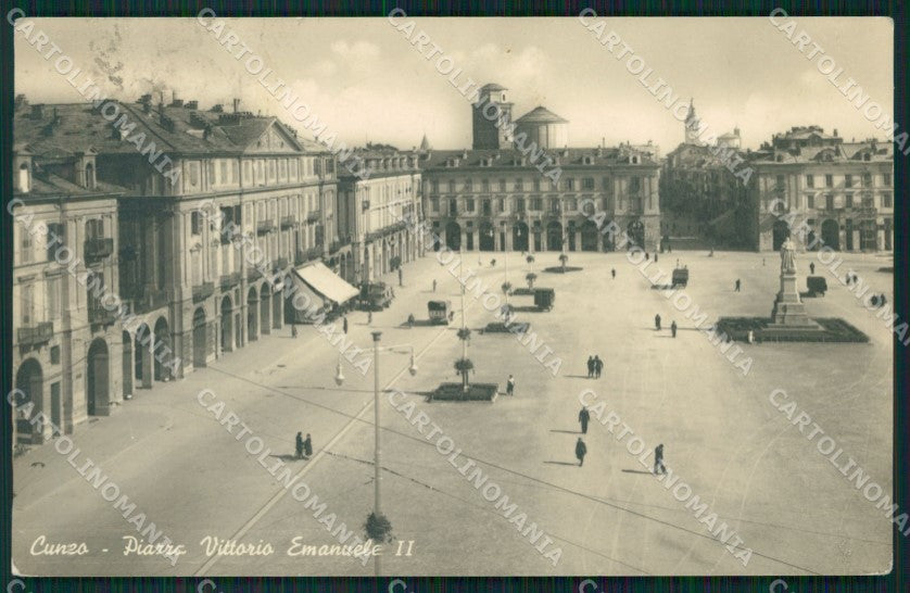 Cuneo Città Piazza Vittorio Emanuele II Foto cartolina MT5359 – fronte