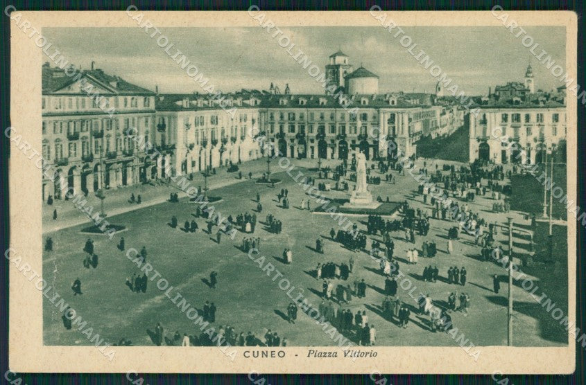 Cuneo Città Piazza Vittorio PIEGA cartolina MT5360 – fronte