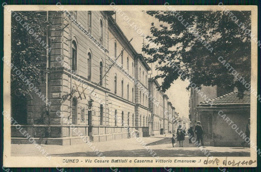 Cuneo Città Via Cesare Battisti Caserma cartolina MT5376 – fronte