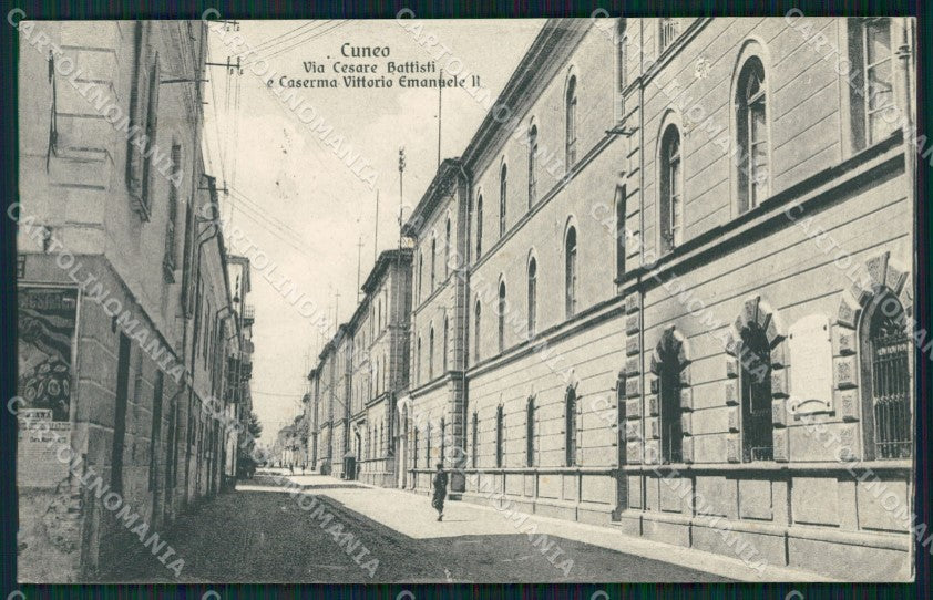 Cuneo Città Via Cesare Battisti Caserma cartolina MT5377 – fronte