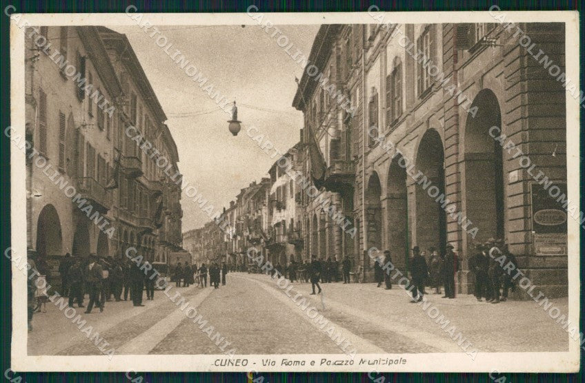 Cuneo Città Via Roma Palazzo Municipale cartolina MT5400 – fronte