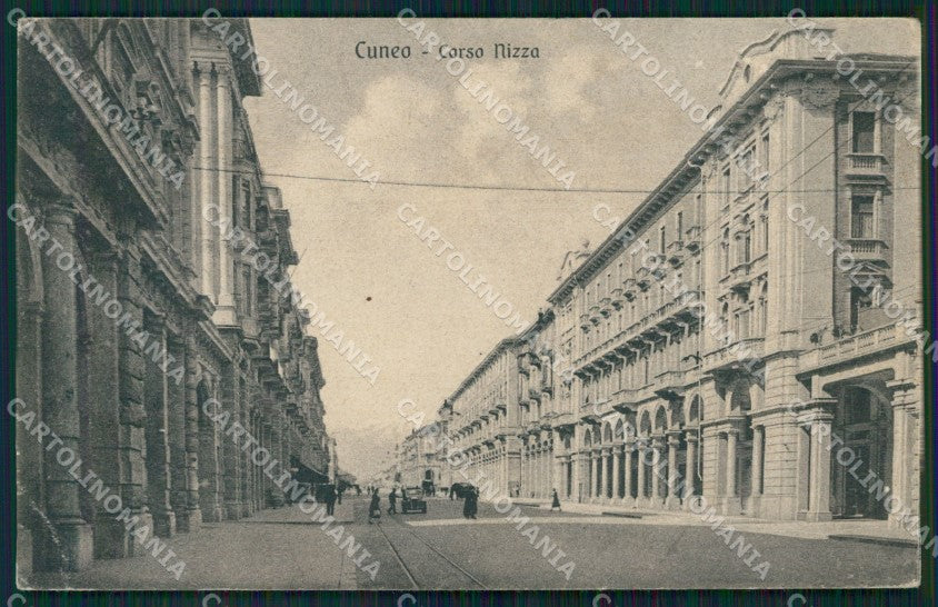 Cuneo Città Corso Nizza PIEGA cartolina MT5413 – fronte