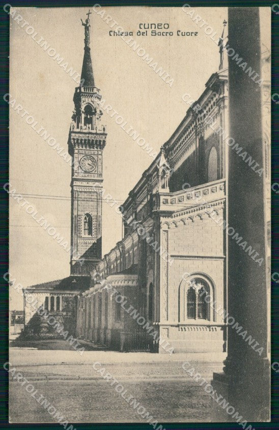 Cuneo Città Chiesa del Sacro Cuore cartolina MT5416 – fronte