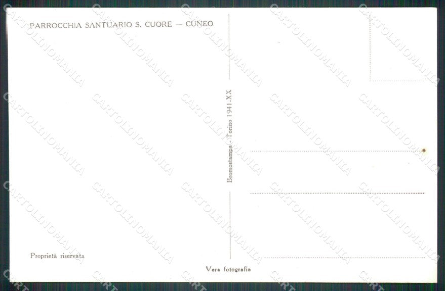 Cuneo Città Chiesa del Sacro Cuore Foto cartolina MT5418 – retro