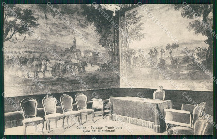 Cuneo Città Palazzo Municipale Sala dei Matrimoni cartolina MT5429 – fronte