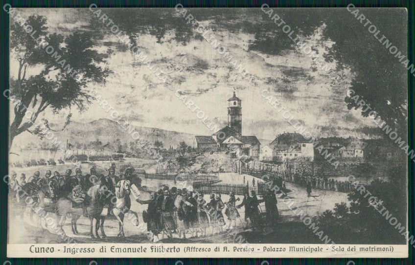 Cuneo Città Palazzo Municipale Persico cartolina MT5430 – fronte