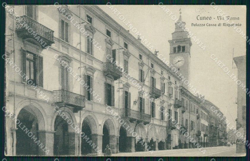 Cuneo Città Via Roma Cassa di Risparmio cartolina MT5431 – fronte
