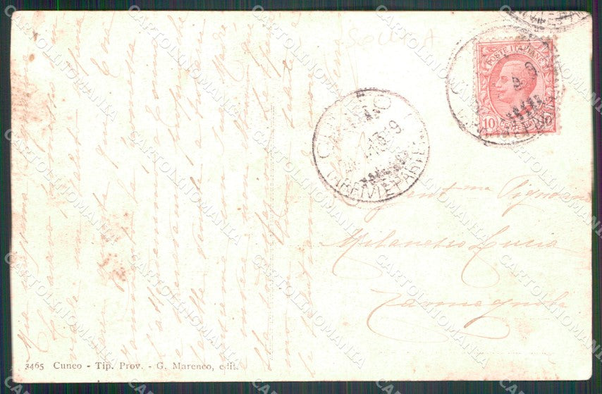 Cuneo Città Via Roma Prefettura Palazzo delle Finanze SCOLLATA cartolina MT5432 – retro