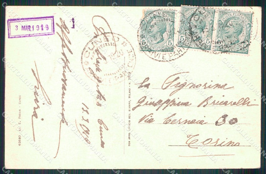 Cuneo Città Prefettura Intendenza di Finanza Filovia cartolina MT5437 – retro