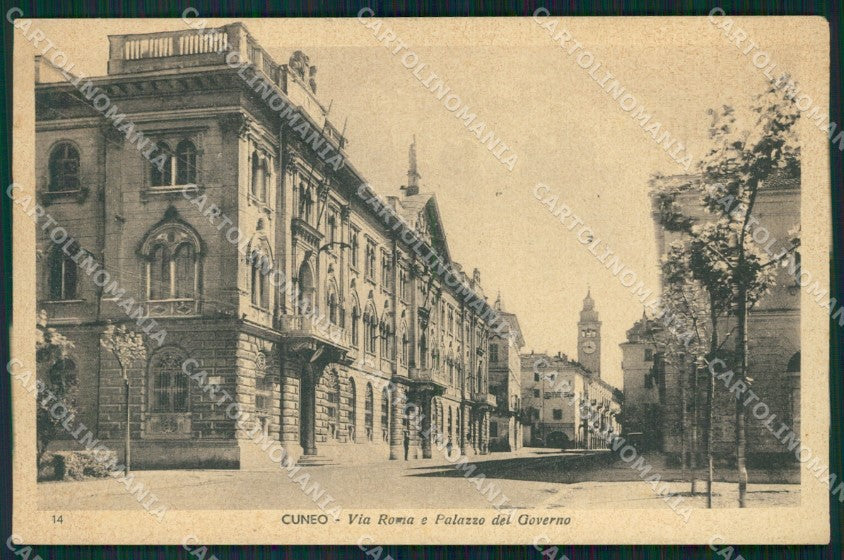 Cuneo Città Via Roma Palazzo del Governo cartolina MT5438 – fronte