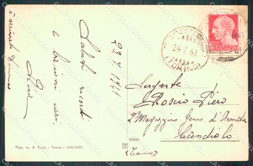 Cuneo Città Via Roma Palazzo del Governo cartolina MT5438 – retro