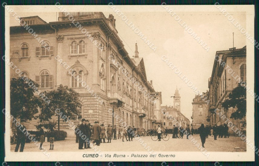 Cuneo Città Via Roma Palazzo del Governo SCOLLATA cartolina MT5439 – fronte